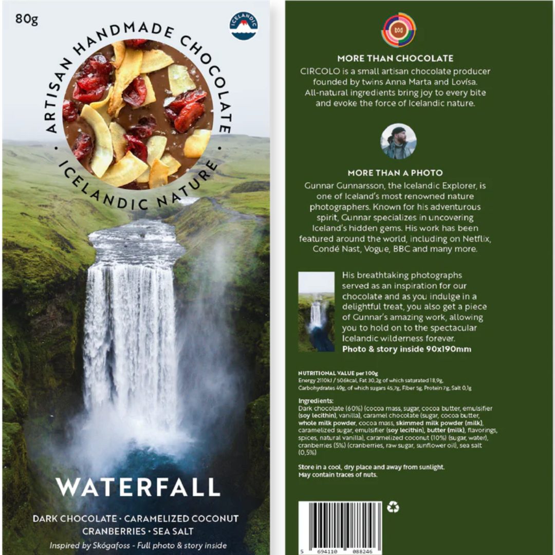 Foss-Waterfall Caramelized Coconut, Cranberries & Seasalt 80g NEW