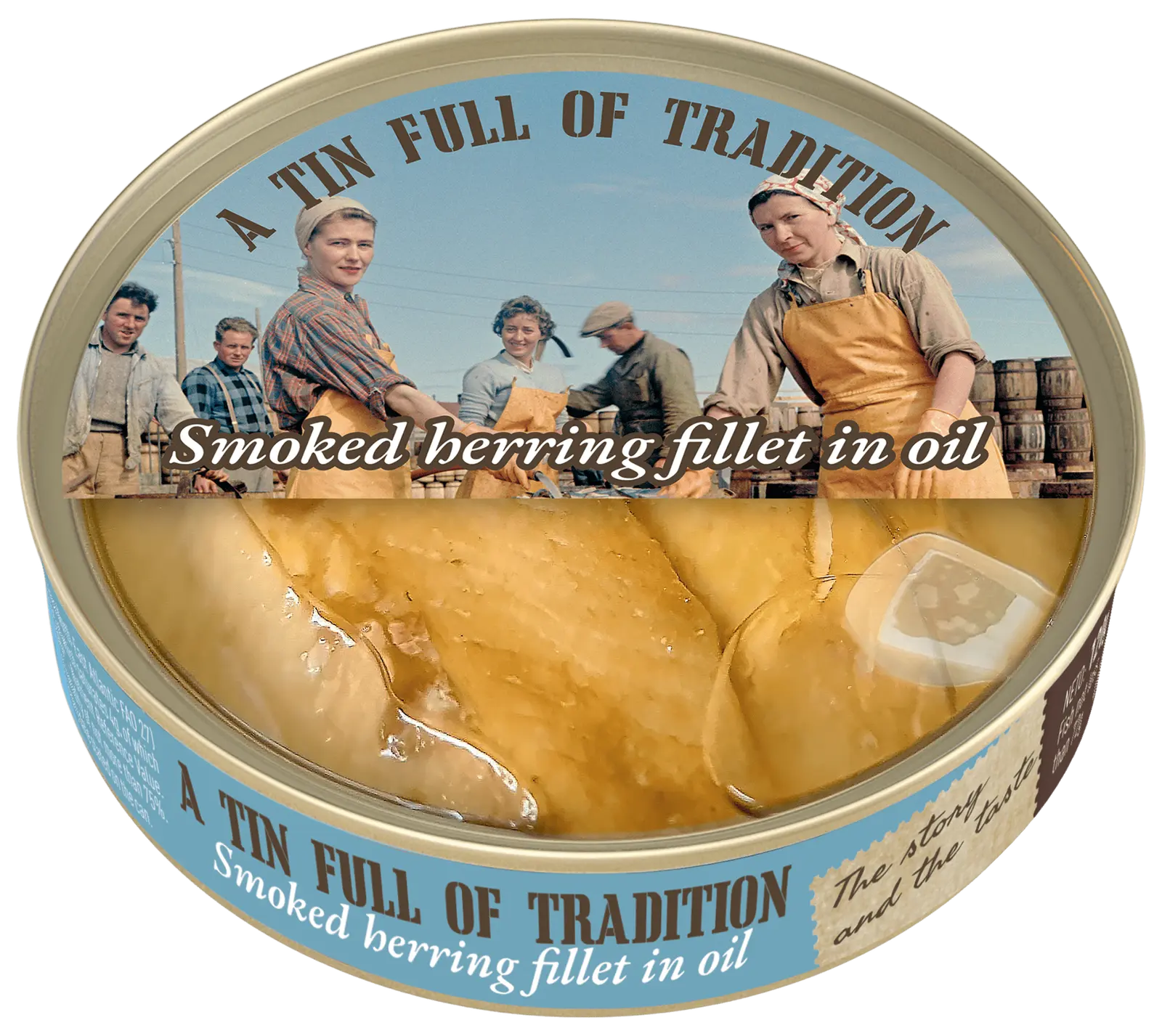 Smoked herring fillet in oil