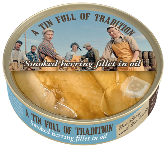 Smoked herring fillet in oil