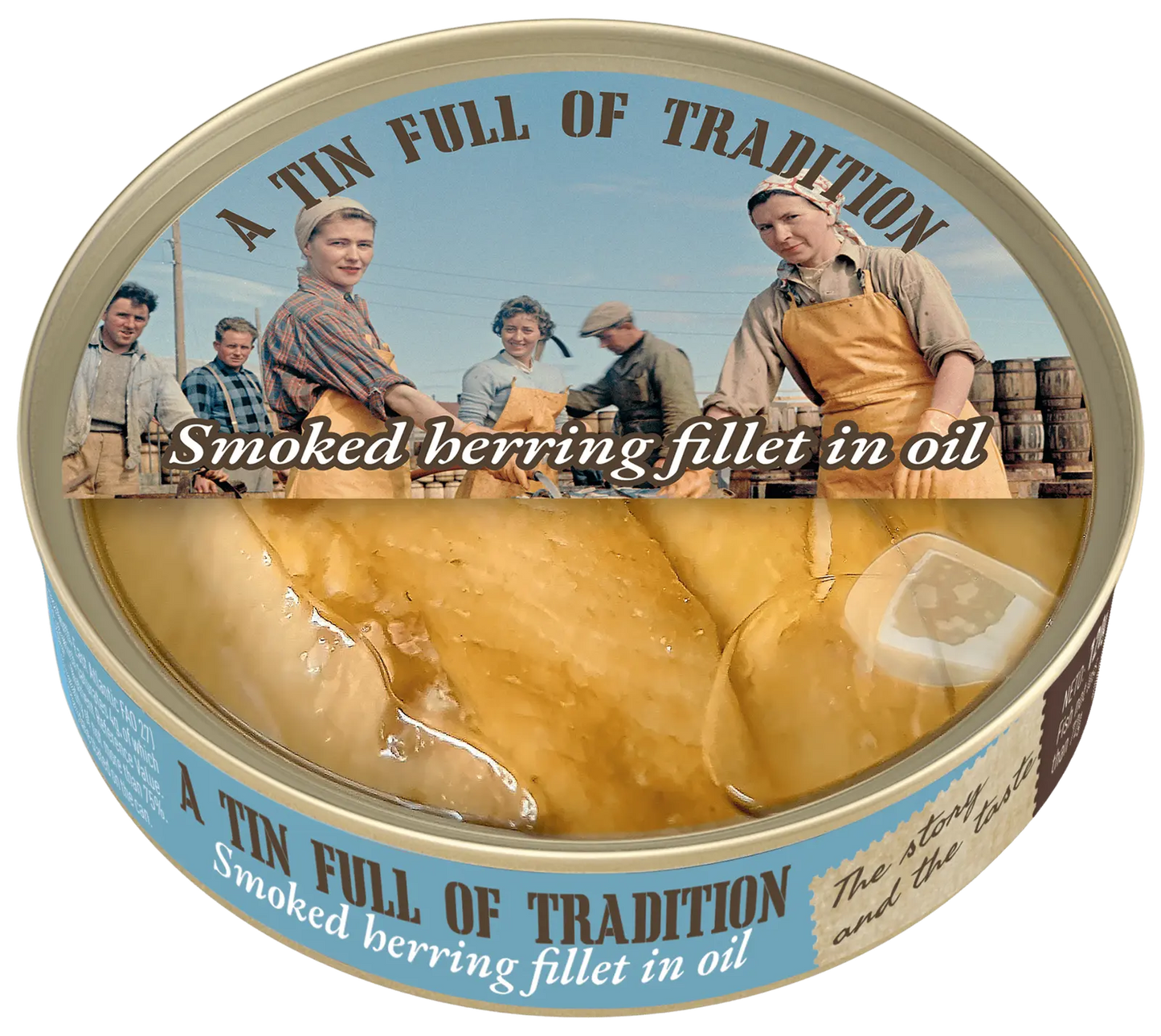 Smoked herring fillet in oil