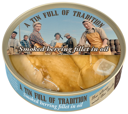 Smoked herring fillet in oil