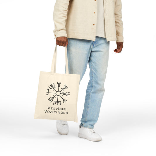 Vegvísir Tote Bag — Wayfinder Icelandic Symbol