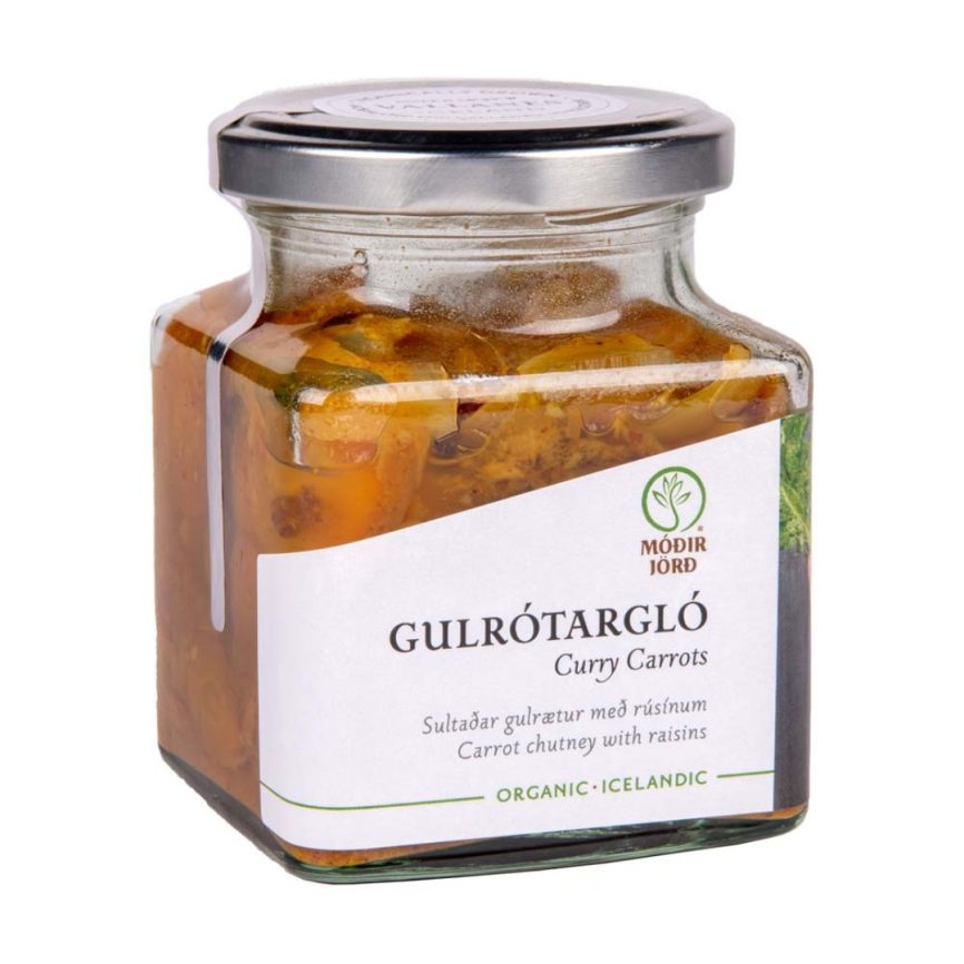 Organic Curry Carrots "Gulrófugló" (240g) - Icelandic Gourmet Side Dish