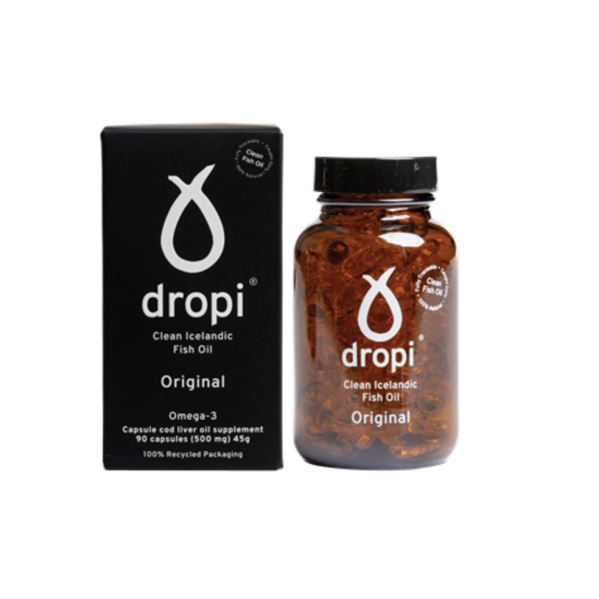 Dropi Cod Liver Oil – 90 Capsules (Pure Icelandic Omega-3)