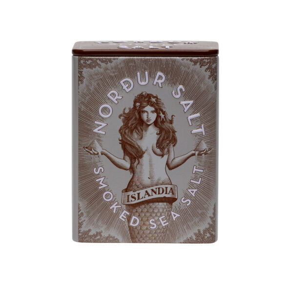 Smoked Salt Tin Box 125g – Norður salt