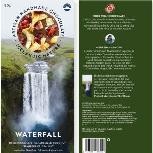 Waterfall Chocolate -Caramelized Coconut, Cranberries & Seasalt (80g)