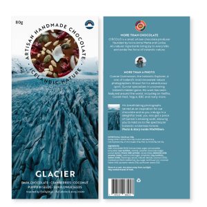 Glacier Chocolate -Glacier Cranberries, Coconut, Pumpkin & Sunflower Seeds (80g)