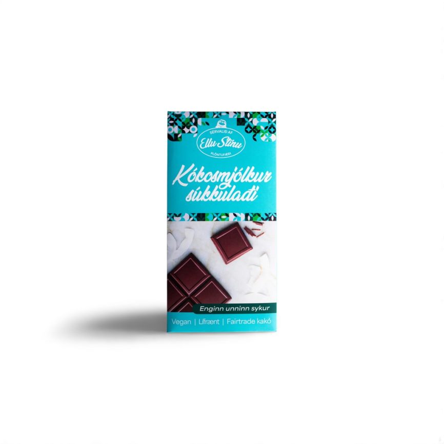 Vegan Coconut milk chocolate "Kókosmjólkursúkkulaði" (60g)